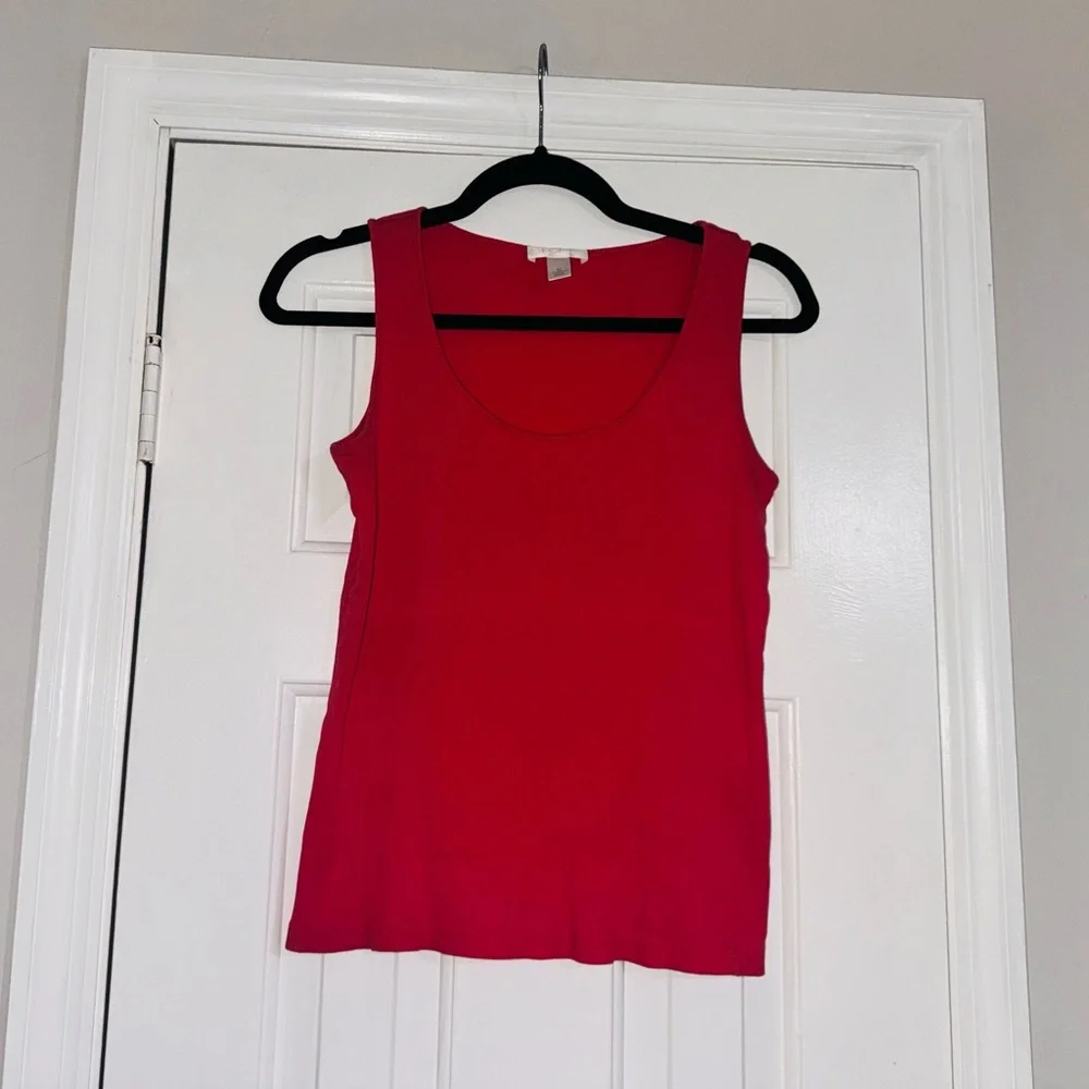 👑 MEDIUM LOFT Vibrant Red Tank Top by - Picture 10 of 10
